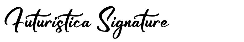 Futuristica Signature font