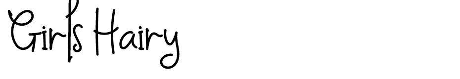 Girls Hairy font