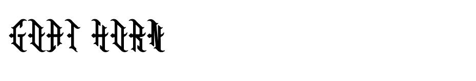 Goat Horn font