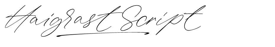 Haigrast Script font