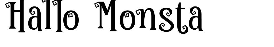 Hallo Monsta font
