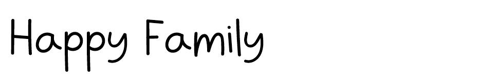 Happy Family font
