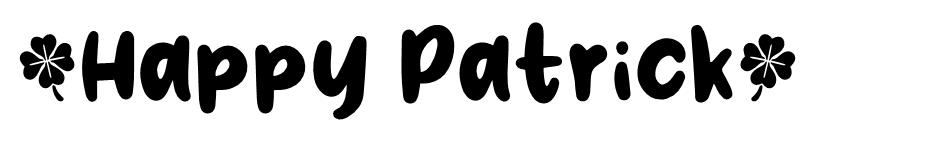 Happy Patrick font