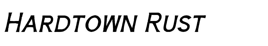 Hardtown font
