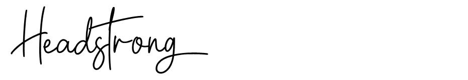 Headstrong font