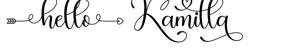 Hello Kamilla font