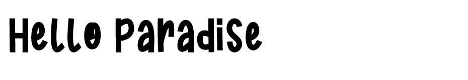 Hello Paradise font