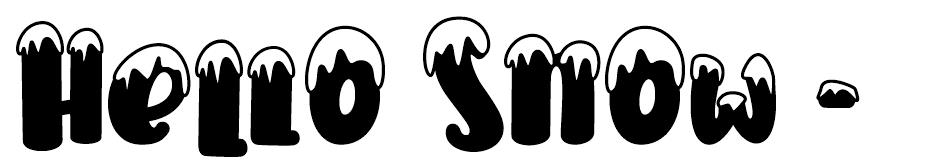 Hello Snow font