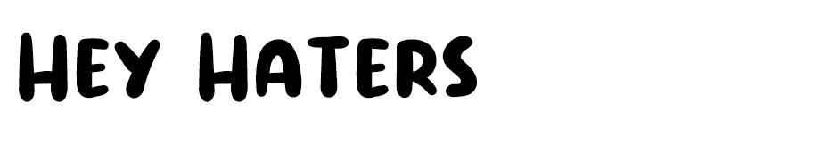Hey Haters font