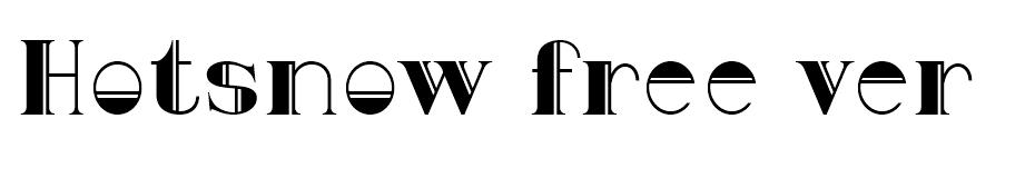 Hotsnow font