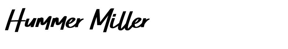 Hummer Miller font