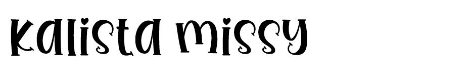 Kalista Missy font