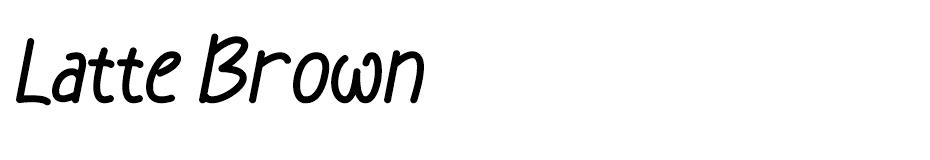 Latte Brown font