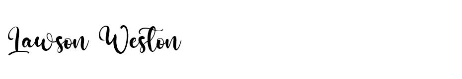 Lawson Weston font