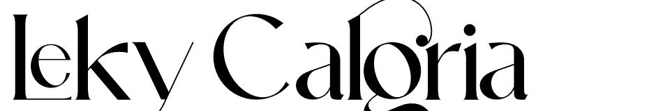 Leky Calgria font