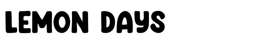 Lemon Days font