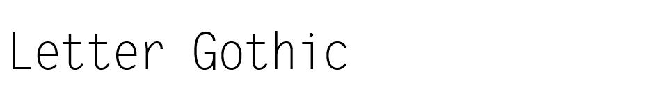 Letter Gothic font