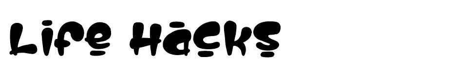 Life Hacks font