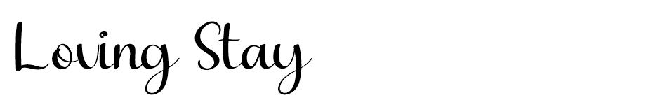 Loving Stay font