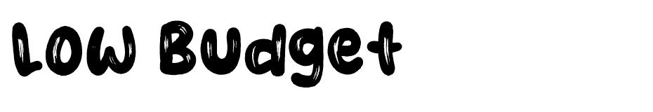 Low Budget font
