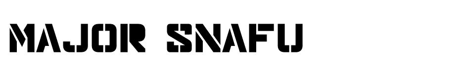 Major Snafu font