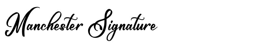 Manchester Signature font