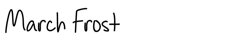 March Frost font