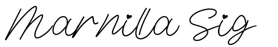 Marnilla Signature font
