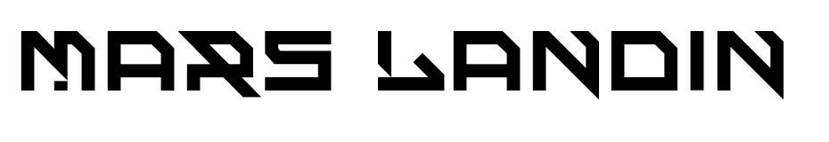 Mars Landing font