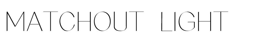 Matchout font