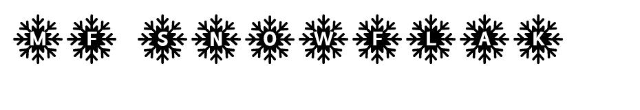 MF Snowflakes font