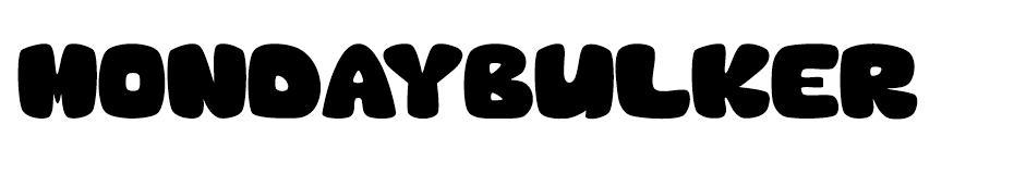 MondayBulkers font