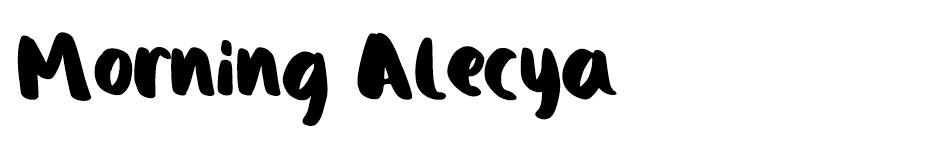 Morning Alecya font