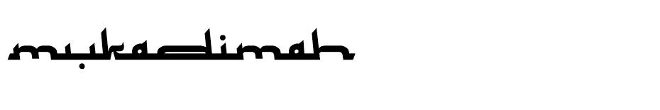 Mukadimah free font Mukadimah free font