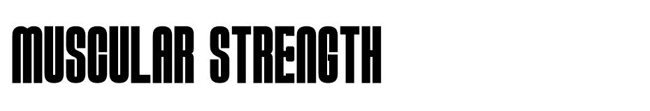 Muscular Strength font