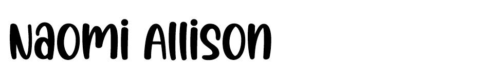 Naomi Allison font