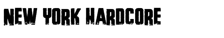 New York Hardcore font