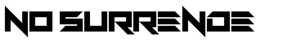 No Surrender font