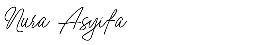 Nura Asyifa font