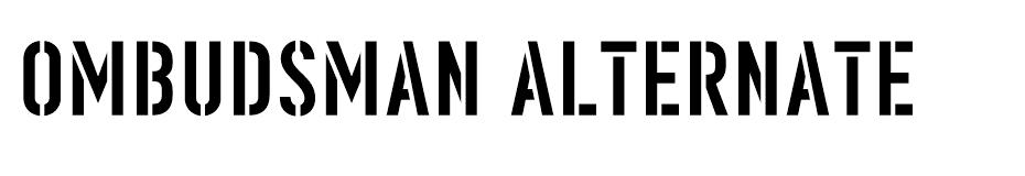 Ombudsman Alternate font