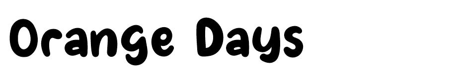 Orange Days font