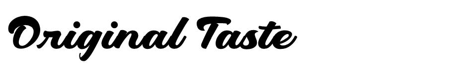 Original Taste font
