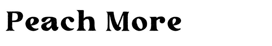 Peach More font