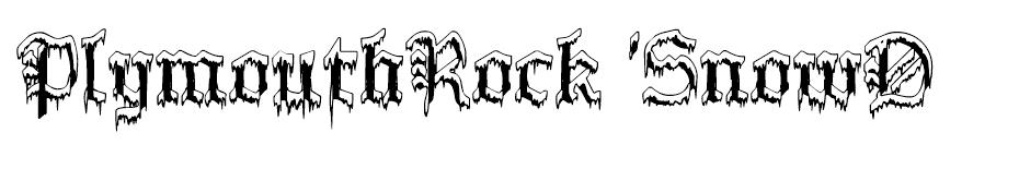 Plymouth Rock font