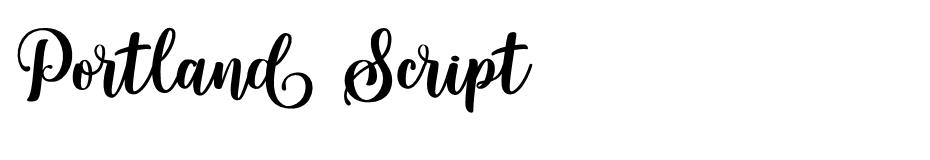 Portland Script font