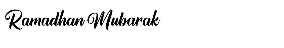 Ramadhan Mubarak font
