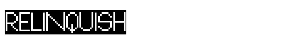 Relinquish font