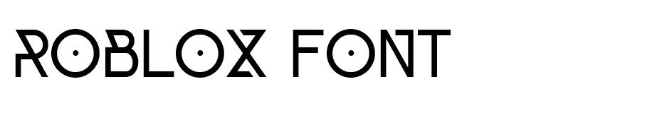 Roblox font