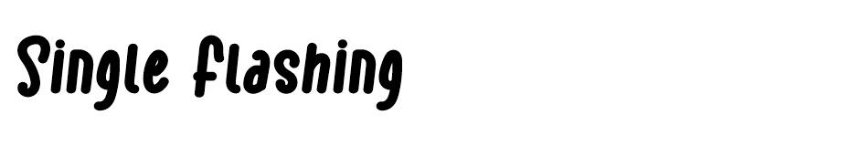 Single Flashing font