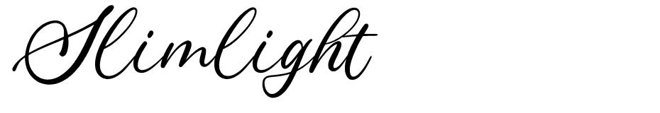 Slimlight font